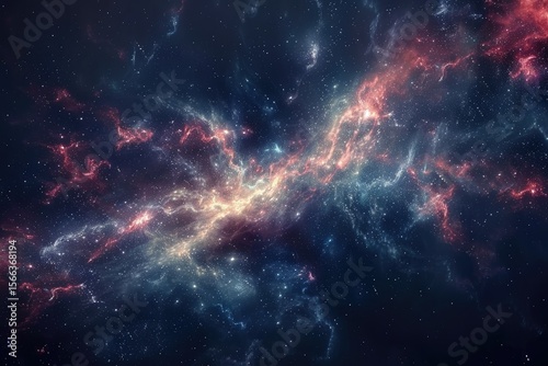 Flawless Visual of Designed Galaxy Texture with Stars, Nebulas, and Cosmic Swirls