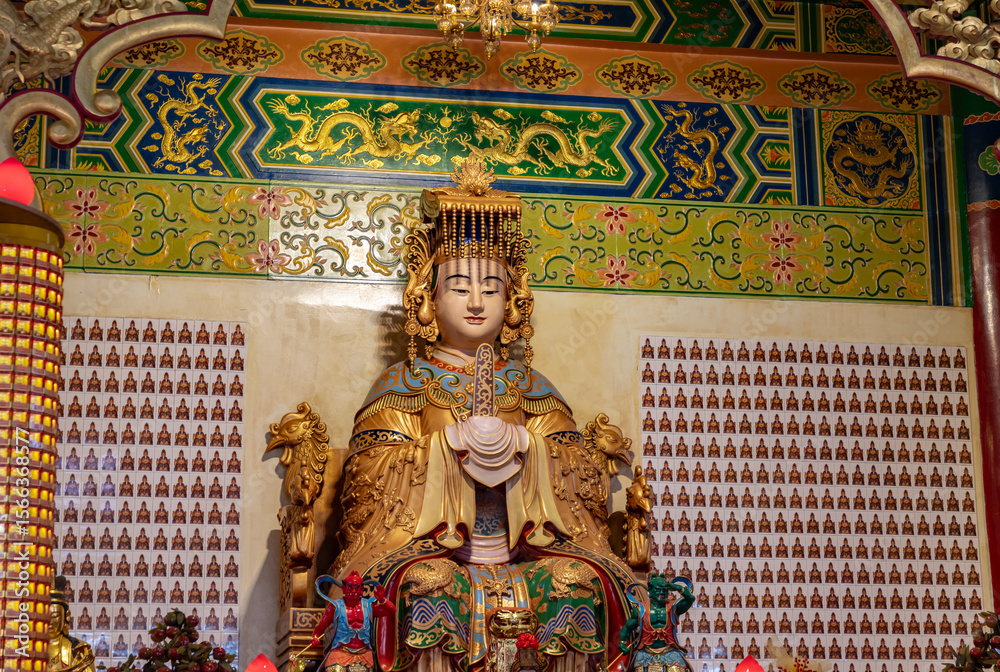 Fototapeta premium Thean Hou Temple Interior - Mazu Goddess