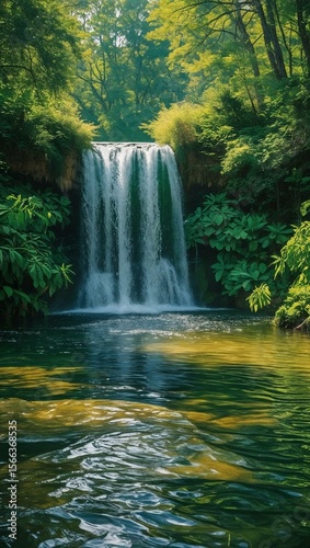 背景素材 滝 background waterfall（generative ai）