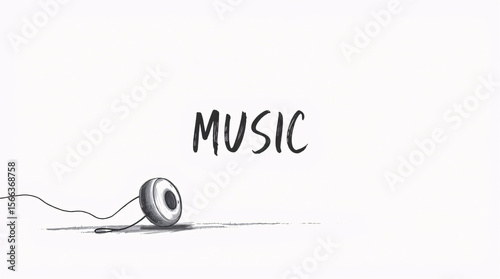 Colorful and artistic illustration featuring music notes and a guitar.