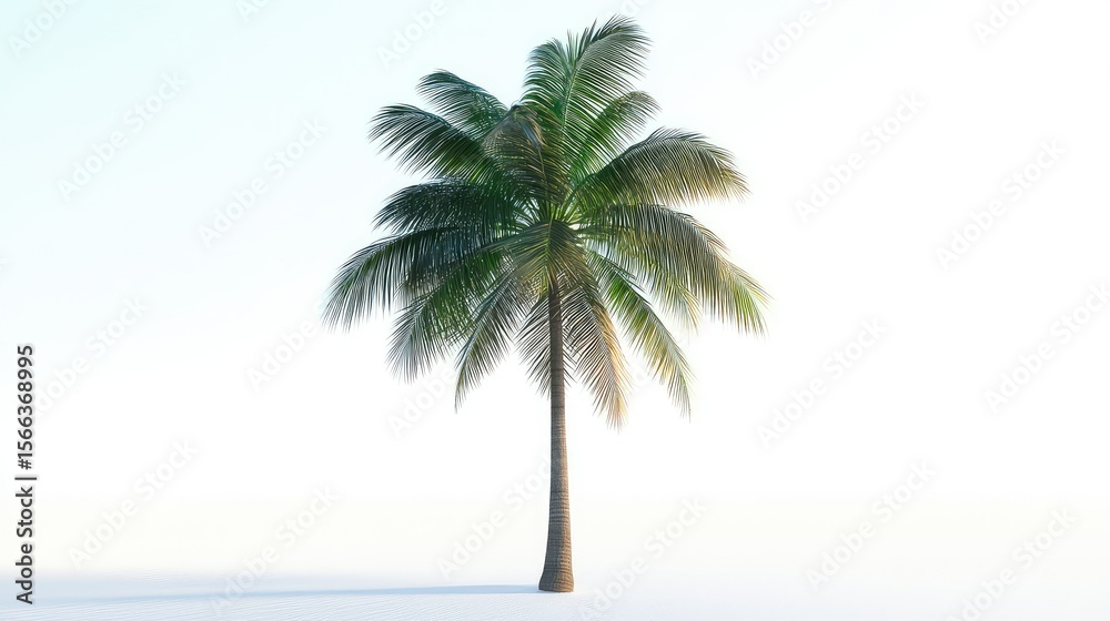Obraz premium photo palm tree white
