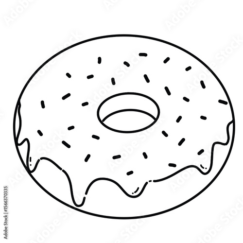 donut line art illustration