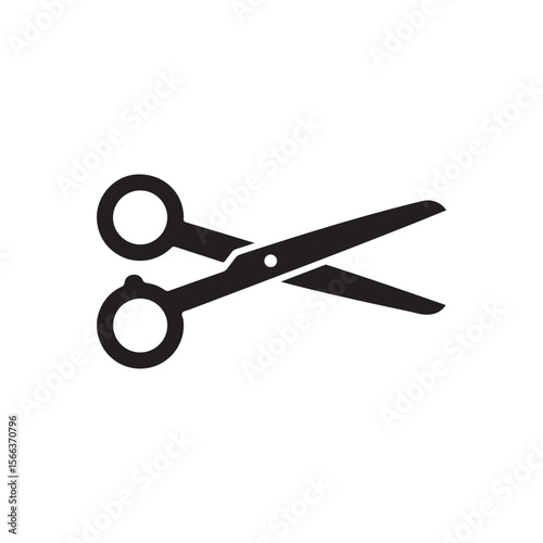 scissor silhouette icon vector isolated on white background 