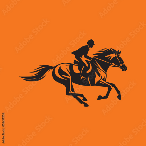 horse rider vector 