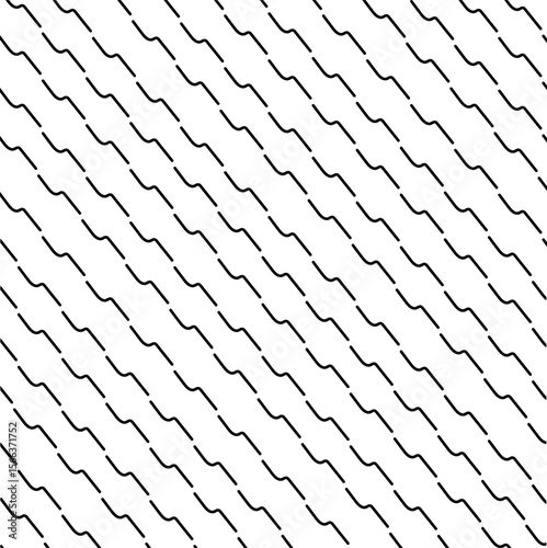Diagonal curvy lines form chains.