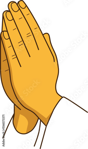 Michhami Dukkadam Praying Hand Illustration 