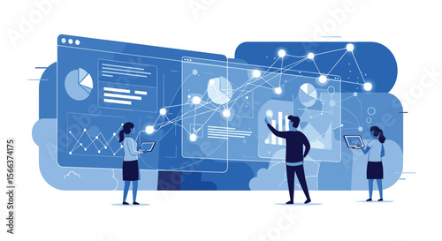 Analyzing complex data sets with advanced visualization tools and interactive displays for strategic business decisions