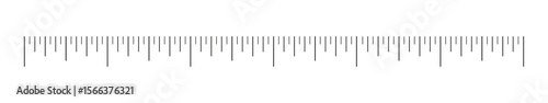 Measuring chart, ruler scale with 6 inches. Length measurement distance, height, math. Sewing tool template.