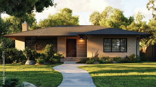 style freshly painted house