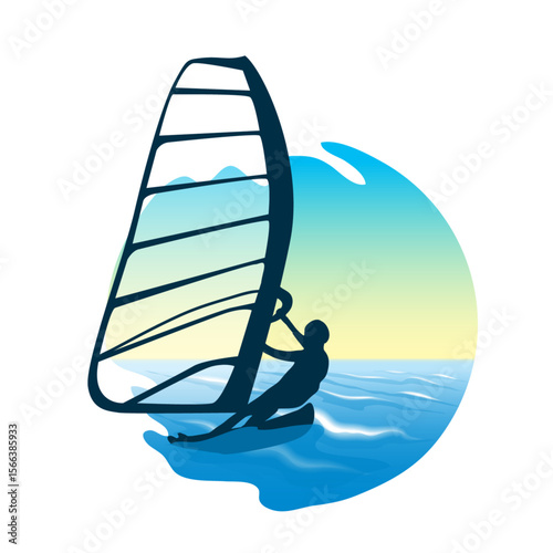 surfing- icons set with people