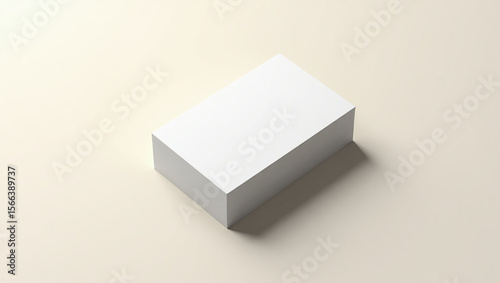Elegant business card mockup displayed on a white surface, emphasizing minimalist branding, clean typography, and design clarity for visual identity presentation.

