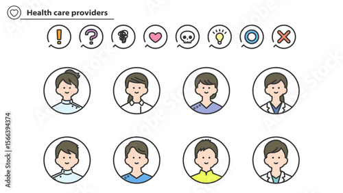 医療従事者　人物アバターセット