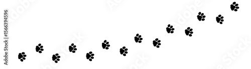 Paw Print Silhouette Icon — Black Vector Illustration