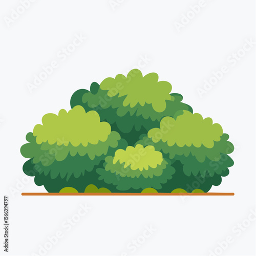  Lush Green Shrubbery Bush Illustration Perfect for Landscaping Designs