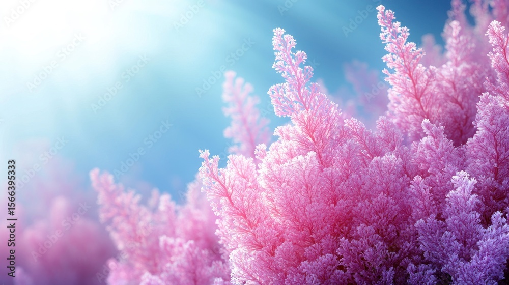 Delicate pink flora in a sunlit setting. Delicate pink flora in a sunlit setting.