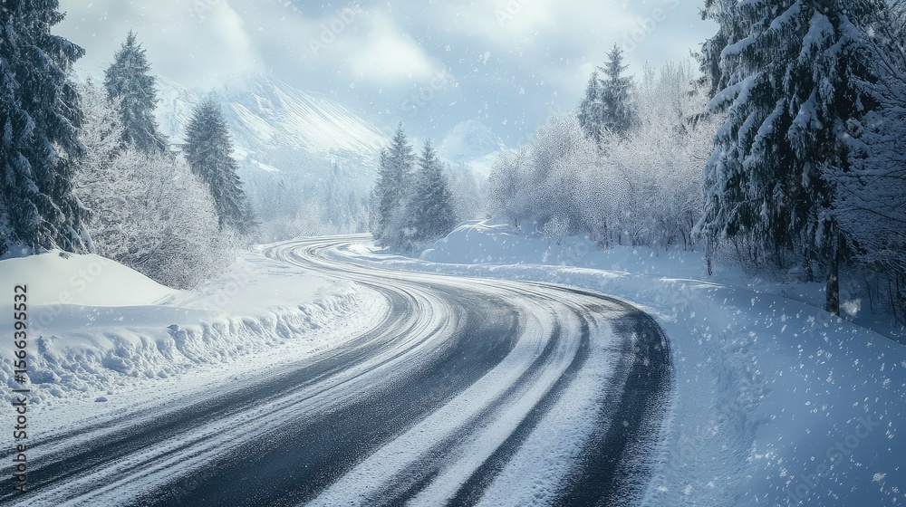Fototapeta premium photography snow roads