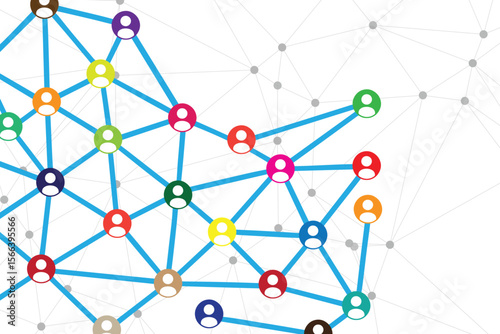 The polygonal vector background presents a sleek visual concept, symbolizing human connection, digital innovation, and simplified marketing strategies through modern networking.

