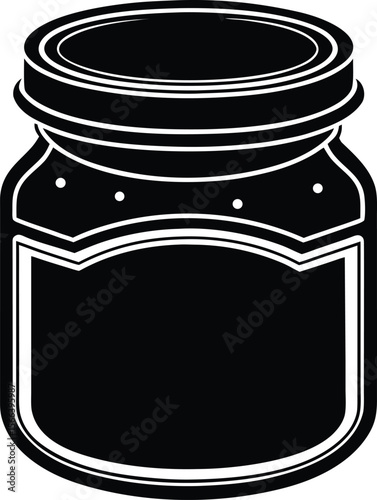 Glass jar of homemade jam or preserve