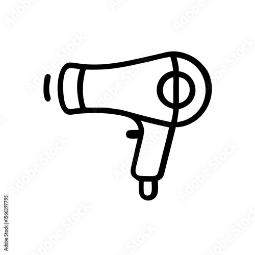 Hair dryer icon in outline style for beauty and grooming use
