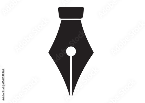 pen tool logo silhouette vector, pen tool icon logo vector design, fountain pen tool logo vector, black writing pen tool logo vector silhouette, Pen nib logo silhouettes vector on a white background 