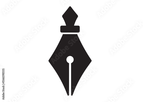 pen tool logo silhouette vector, pen tool icon logo vector design, fountain pen tool logo vector, black writing pen tool logo vector silhouette, Pen nib logo silhouettes vector on a white background 