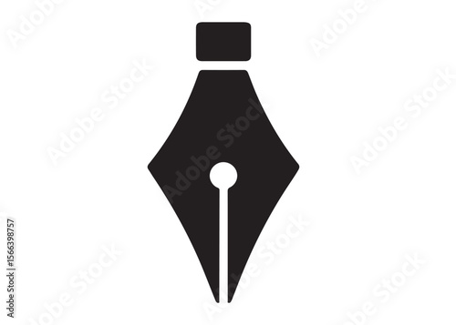 pen tool logo silhouette vector, pen tool icon logo vector design, fountain pen tool logo vector, black writing pen tool logo vector silhouette, Pen nib logo silhouettes vector on a white background 