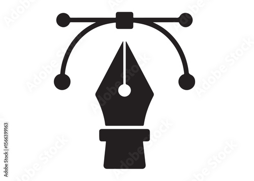 pen tool logo silhouette vector, pen tool icon logo vector design, fountain pen tool logo vector, black writing pen tool logo vector silhouette, Pen nib logo silhouettes vector on a white background 