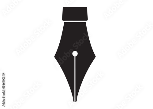 pen tool logo silhouette vector, pen tool icon logo vector design, fountain pen tool logo vector, black writing pen tool logo vector silhouette, Pen nib logo silhouettes vector on a white background 