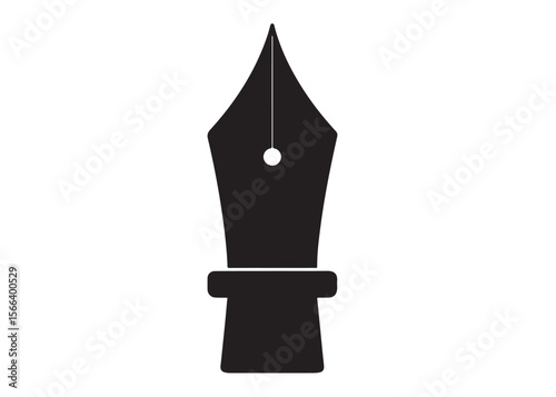 pen tool logo silhouette vector, pen tool icon logo vector design, fountain pen tool logo vector, black writing pen tool logo vector silhouette, Pen nib logo silhouettes vector on a white background 