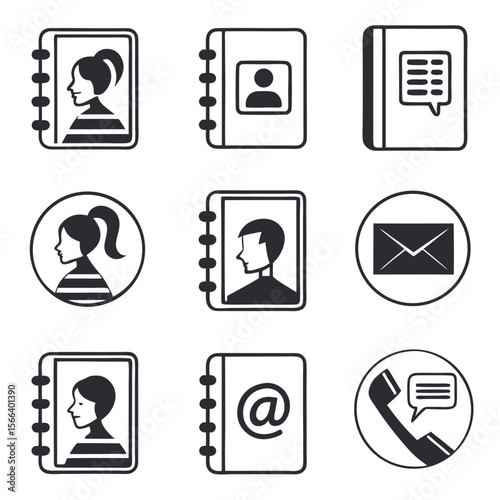 Contact icons collection for business use
