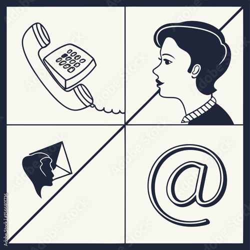 Contact methods graphic design