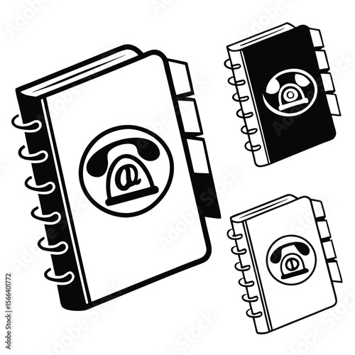 Contact notebook illustrations
