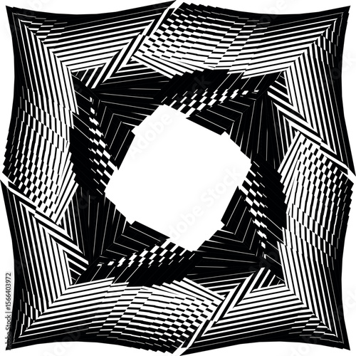 op art modern background, creative pattern, vector frame, card, poster, cover design template