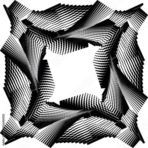 op art modern background, creative pattern, vector frame, card, poster, cover design template