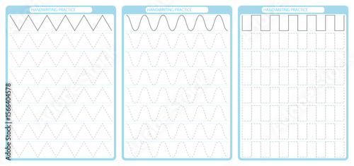 Handwriting practice worksheet for preschool kids to enhance motor skills and coordination