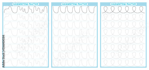 Preschool tracing worksheet for developing handwriting motor skills in young children