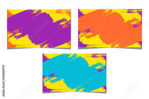 Vibrant abstract brush backgrounds with neon colors, halftone effect and bold strokes, perfect for youth day, poster art, social media, pop design, streetwear, and creative prints.