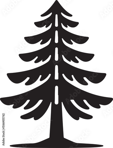 Minimal Tree Silhouette Vector – Clean Nature Icon for Eco Design