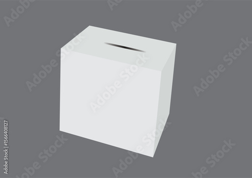 Ballot Box Blank Design isolated on White Background Vector.