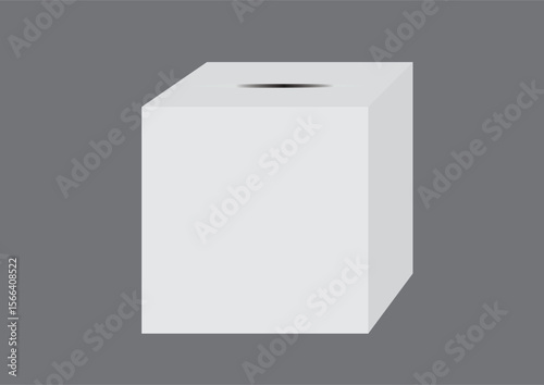 Ballot Box Blank Design isolated on White Background Vector.