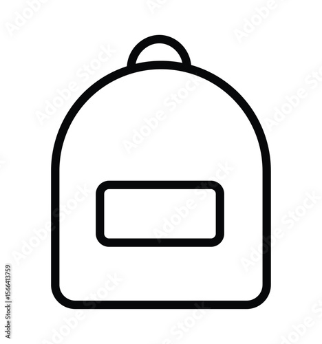 Backpack icon in thin line. Line and glyph school bag icon. Backpack vector

