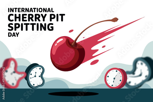 International Cherry Pit Spitting Day, Funny Summer Fruit Competition Event