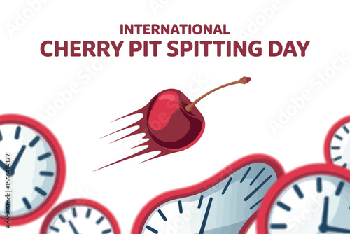 International Cherry Pit Spitting Day, Funny Summer Fruit Competition Event