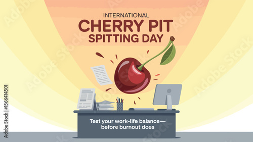 International Cherry Pit Spitting Day Fun Office Break Fruit Challenge