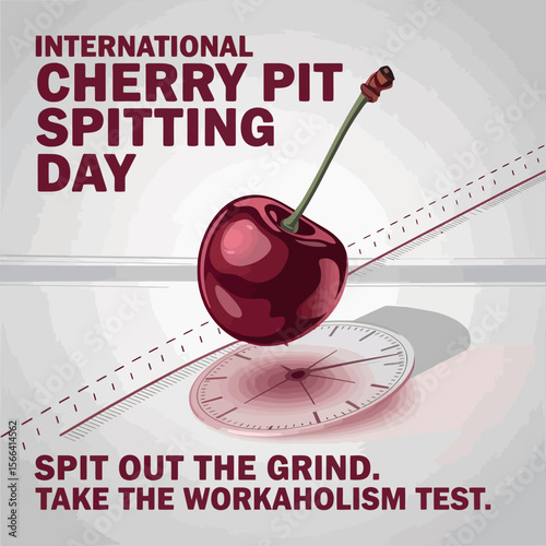 International Cherry Pit Spitting Day, Funny Summer Fruit Competition Event