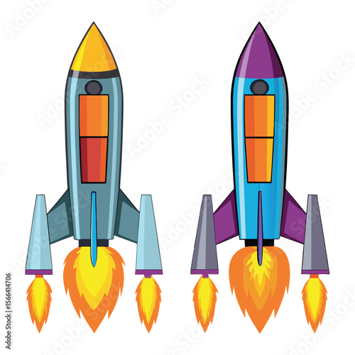 space rocket vector illustration