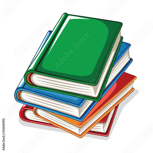 stack of books isolated on white