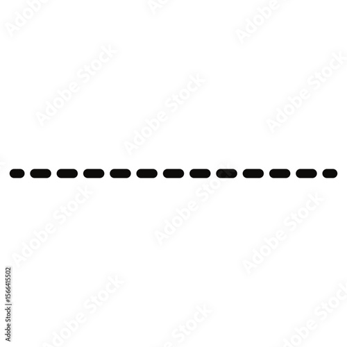 Straight dotted line vector. black stripe dotted Vectors