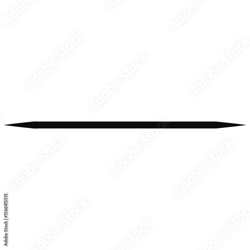 Straight line vector. black stripe pointed Vectors