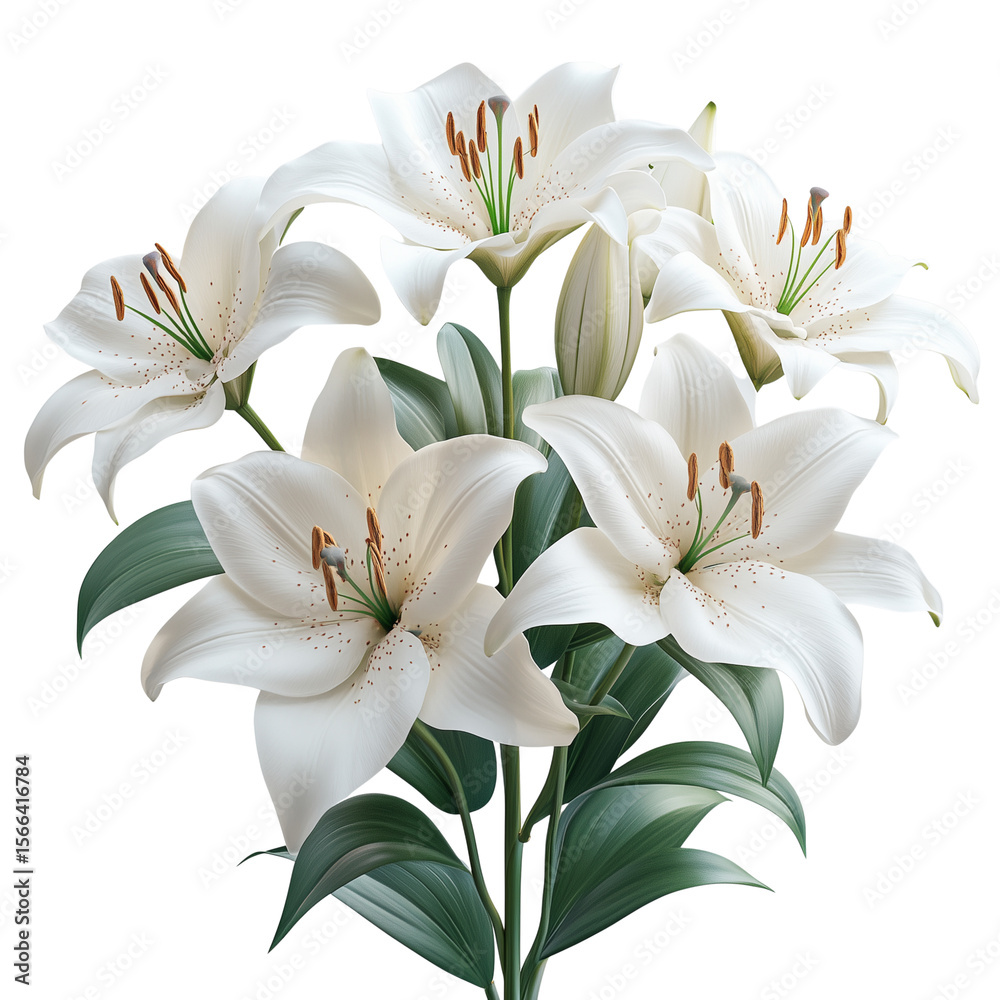 Elegant lily PNG for digital art and decoration on transparent background